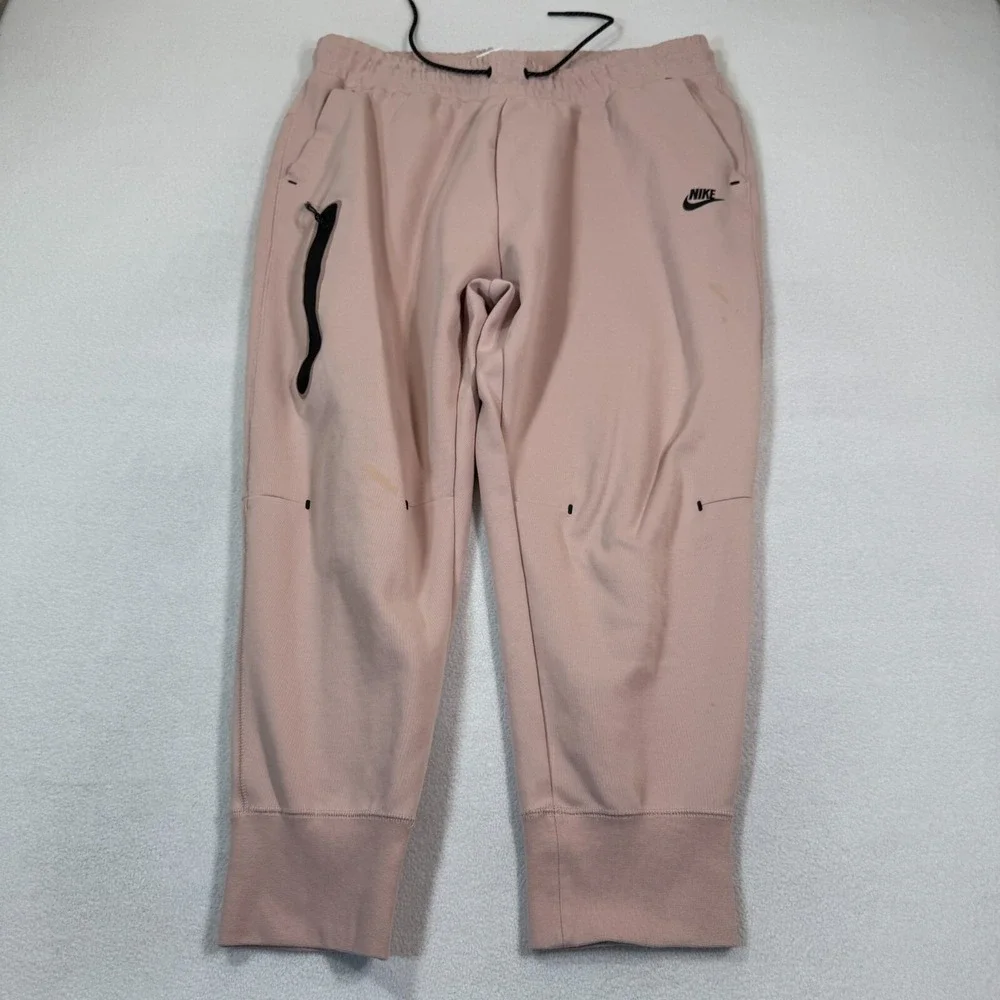 Nike Sweatpants Womens 1X Medium Pink Tech Fleece Running Athletic Joggers Pants